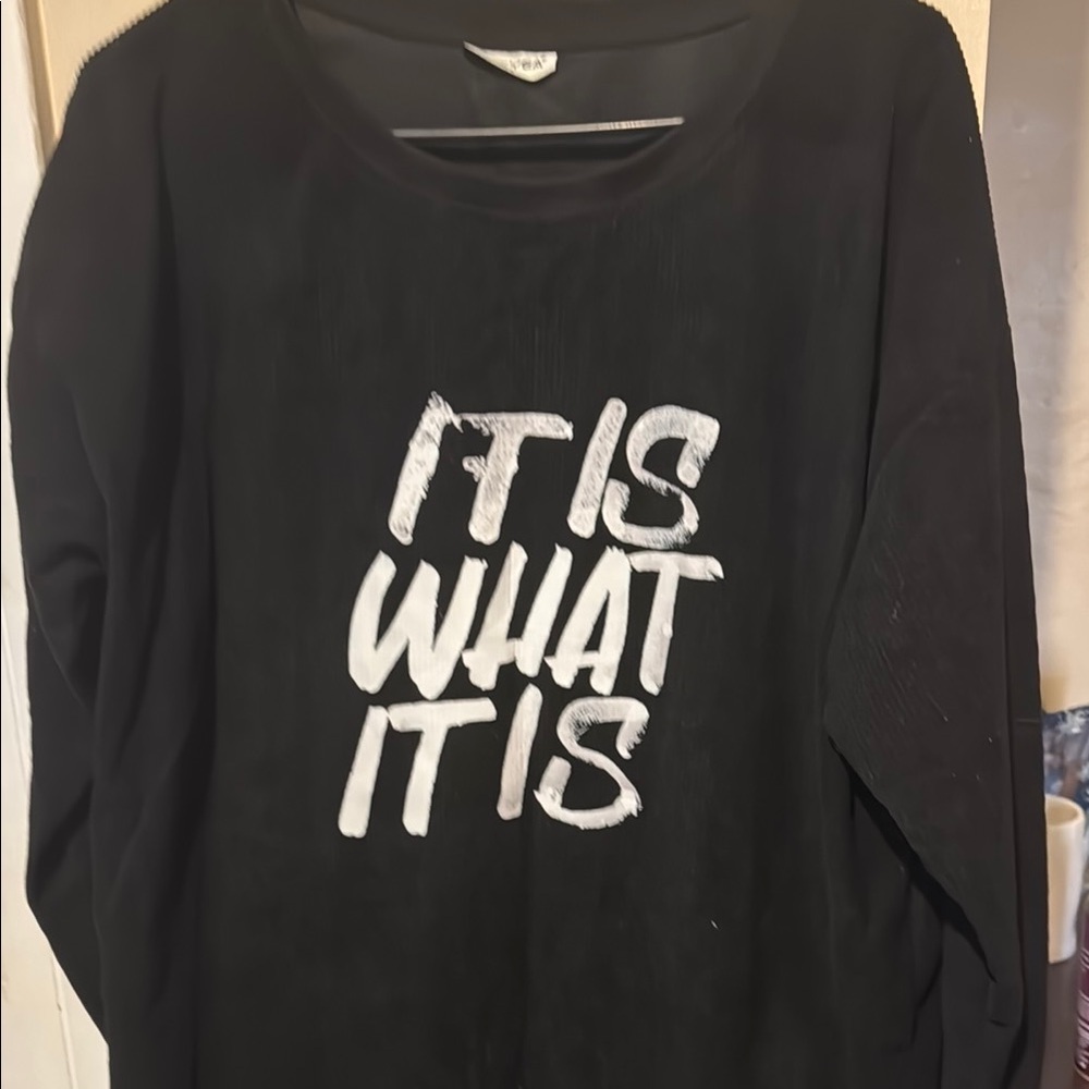 Black Long Sleeve Tee with Graphic Print